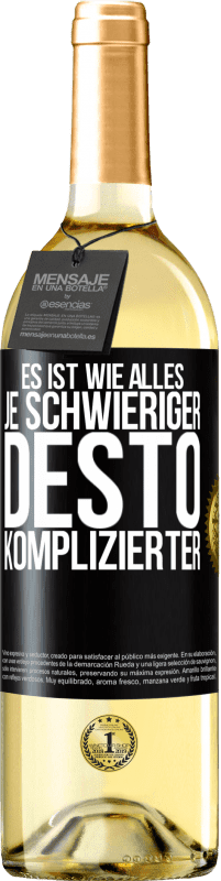 29,95 € | Weißwein WHITE Ausgabe Es ist wie alles, je schwieriger, desto komplizierter Schwarzes Etikett. Anpassbares Etikett Junger Wein Ernte 2024 Verdejo