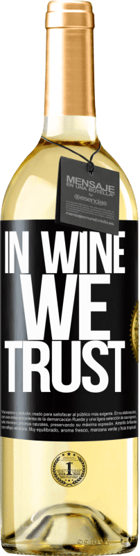 29,95 € 送料無料 | 白ワイン WHITEエディション in wine we trust ブラックラベル. カスタマイズ可能なラベル 若いワイン 収穫 2025 Verdejo