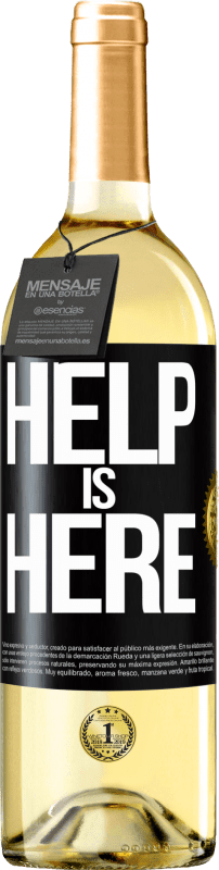 29,95 € Бесплатная доставка | Белое вино Издание WHITE Help is Here Черная метка. Настраиваемая этикетка Молодое вино Урожай 2023 Verdejo
