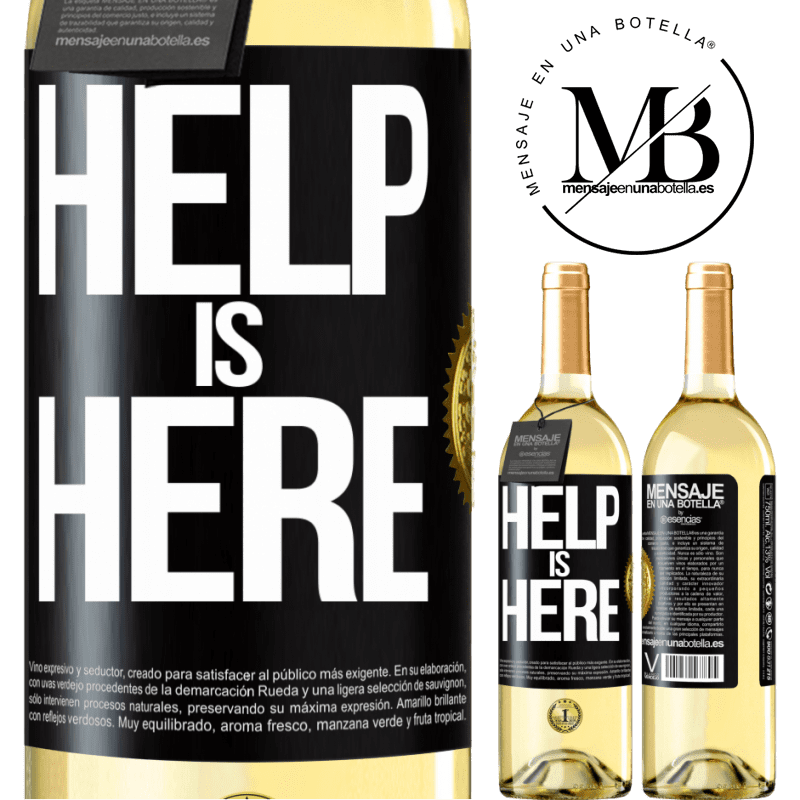29,95 € Free Shipping | White Wine WHITE Edition Help is Here Black Label. Customizable label Young wine Harvest 2022 Verdejo