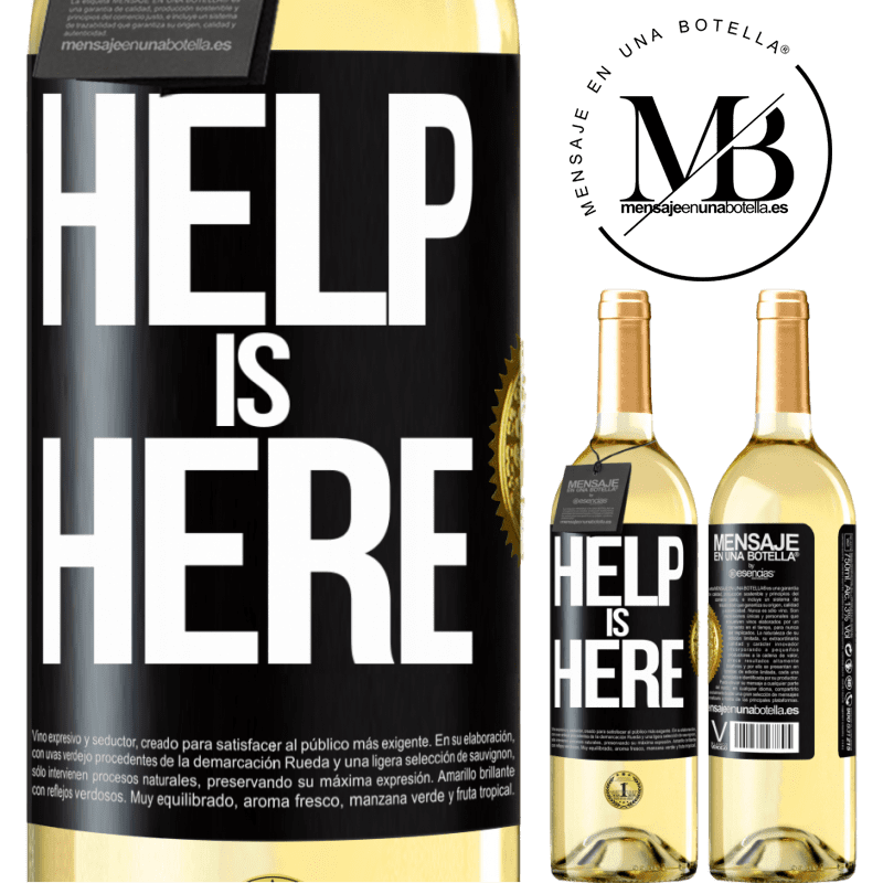 29,95 € Free Shipping | White Wine WHITE Edition Help is Here Black Label. Customizable label Young wine Harvest 2024 Verdejo