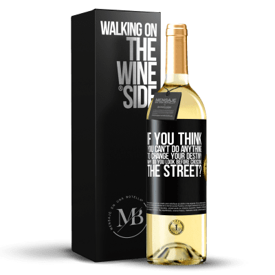 «If you think you can't do anything to change your destiny, why do you look before crossing the street?» WHITE Edition