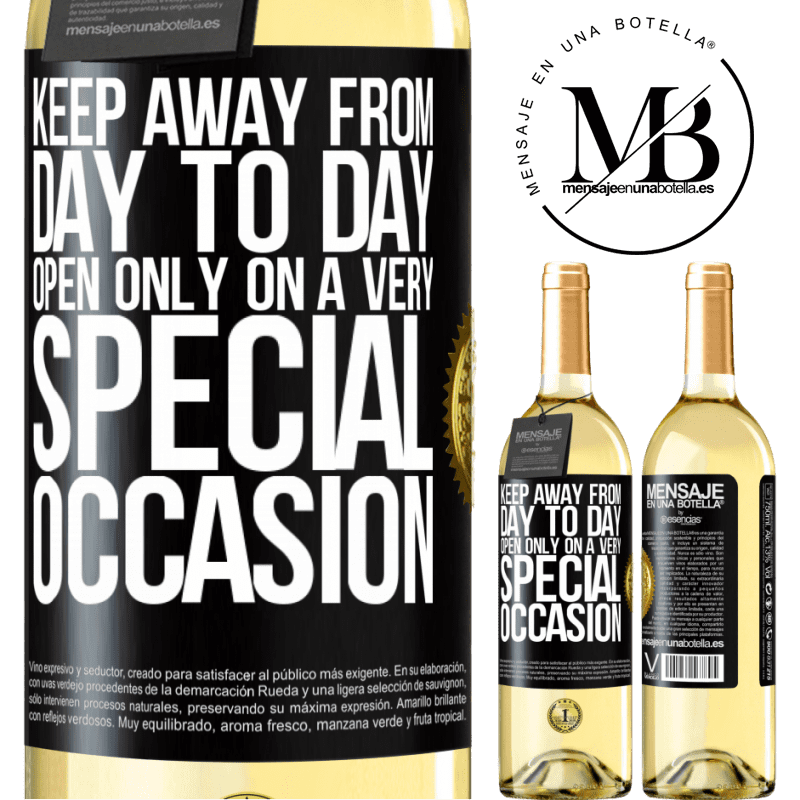 29,95 € Free Shipping | White Wine WHITE Edition Keep away from day to day. Open only on a very special occasion Black Label. Customizable label Young wine Harvest 2022 Verdejo