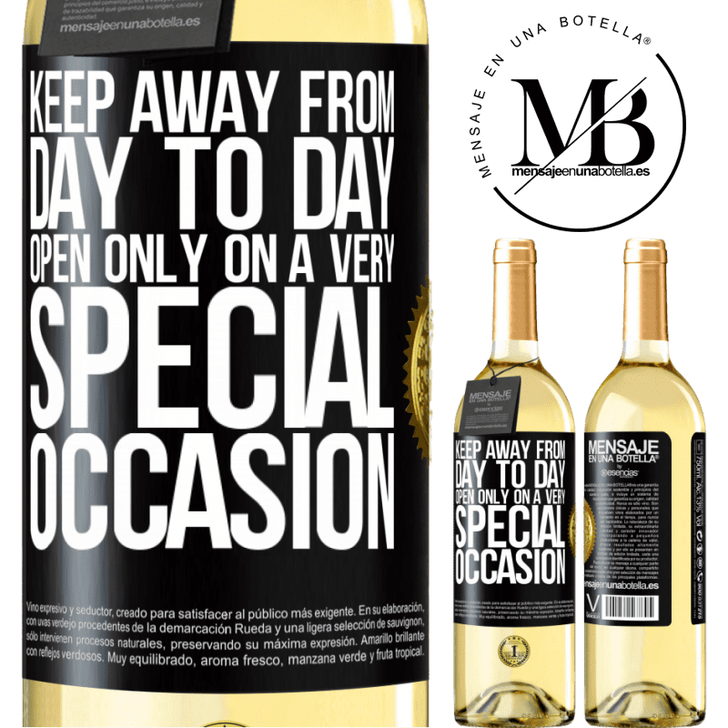 29,95 € Free Shipping | White Wine WHITE Edition Keep away from day to day. Open only on a very special occasion Black Label. Customizable label Young wine Harvest 2024 Verdejo