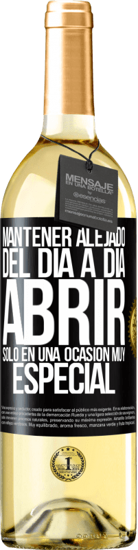 29,95 € Envío gratis | Vino Blanco Edición WHITE Mantener alejado del día a día. Abrir sólo en una ocasión muy especial Etiqueta Negra. Etiqueta personalizable Vino joven Cosecha 2025 Verdejo
