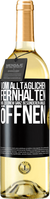 29,95 € | Weißwein WHITE Ausgabe Vom alltäglichen fernhalten. Nur zu einem ganz besonderen Anlass öffnen Schwarzes Etikett. Anpassbares Etikett Junger Wein Ernte 2024 Verdejo