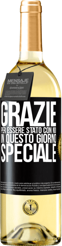 29,95 € | Vino bianco Edizione WHITE Grazie per essere stato con noi in questo giorno speciale Etichetta Nera. Etichetta personalizzabile Vino giovane Raccogliere 2024 Verdejo