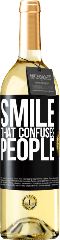 29,95 € Free Shipping | White Wine WHITE Edition Smile, that confuses people Black Label. Customizable label Young wine Harvest 2024 Verdejo