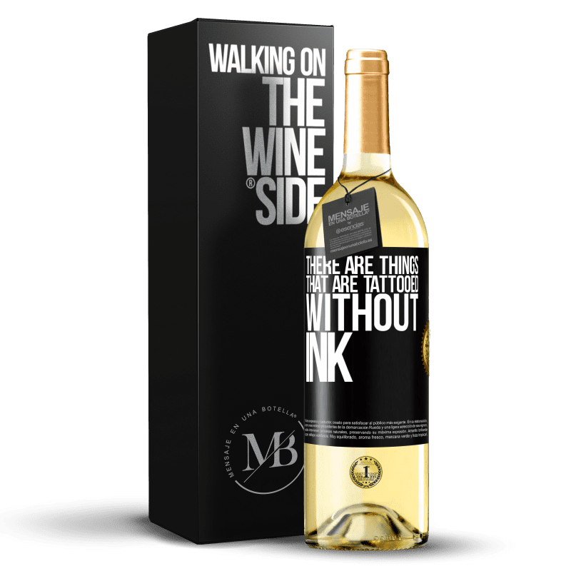 29,95 € Free Shipping | White Wine WHITE Edition There are things that are tattooed without ink Black Label. Customizable label Young wine Harvest 2023 Verdejo