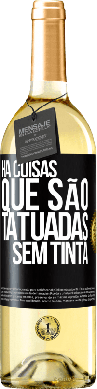 29,95 € | Vinho branco Edição WHITE Há coisas que são tatuadas sem tinta Etiqueta Preta. Etiqueta personalizável Vinho jovem Colheita 2024 Verdejo