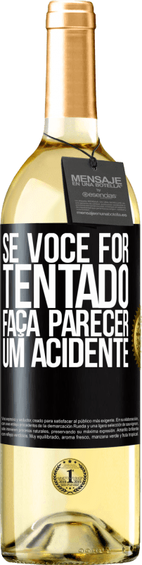 29,95 € | Vinho branco Edição WHITE Se você for tentado, faça parecer um acidente Etiqueta Preta. Etiqueta personalizável Vinho jovem Colheita 2023 Verdejo