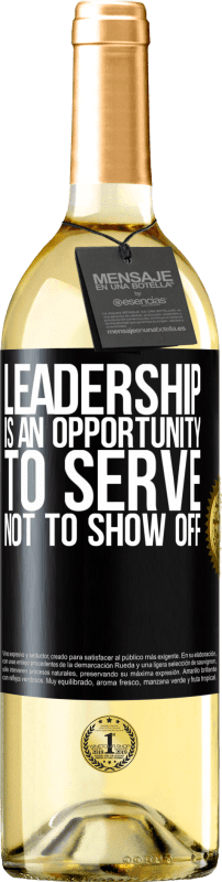 «Leadership is an opportunity to serve, not to show off» WHITE Edition