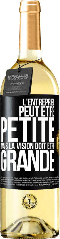 29,95 € Envoi gratuit | Vin blanc Édition WHITE L'entreprise peut être petite mais la vision doit être grande Étiquette Noire. Étiquette personnalisable Vin jeune Récolte 2025 Verdejo