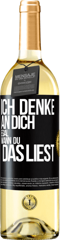 29,95 € Kostenloser Versand | Weißwein WHITE Ausgabe Ich denke an dich. Egal, wann du das liest Schwarzes Etikett. Anpassbares Etikett Junger Wein Ernte 2025 Verdejo