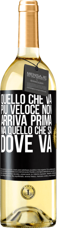 29,95 € Spedizione Gratuita | Vino bianco Edizione WHITE Quello che va più veloce non arriva prima, ma quello che sa dove va Etichetta Nera. Etichetta personalizzabile Vino giovane Raccogliere 2025 Verdejo