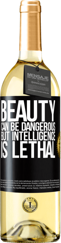 29,95 € | Белое вино Издание WHITE Красота может быть опасна, но интеллект смертелен Черная метка. Настраиваемая этикетка Молодое вино Урожай 2023 Verdejo