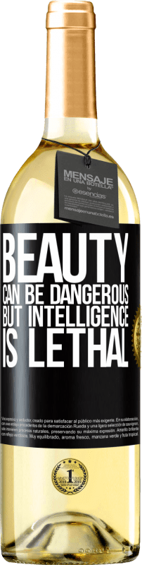 29,95 € | White Wine WHITE Edition Beauty can be dangerous, but intelligence is lethal Black Label. Customizable label Young wine Harvest 2025 Verdejo