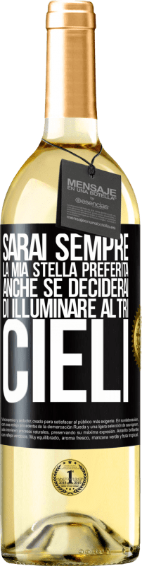 29,95 € | Vino bianco Edizione WHITE Sarai sempre la mia stella preferita, anche se deciderai di illuminare altri cieli Etichetta Nera. Etichetta personalizzabile Vino giovane Raccogliere 2024 Verdejo