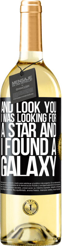 29,95 € Бесплатная доставка | Белое вино Издание WHITE И посмотрите, я искал звезду и нашел галактику Черная метка. Настраиваемая этикетка Молодое вино Урожай 2023 Verdejo