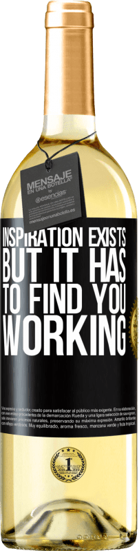 29,95 € | White Wine WHITE Edition Inspiration exists, but it has to find you working Black Label. Customizable label Young wine Harvest 2023 Verdejo