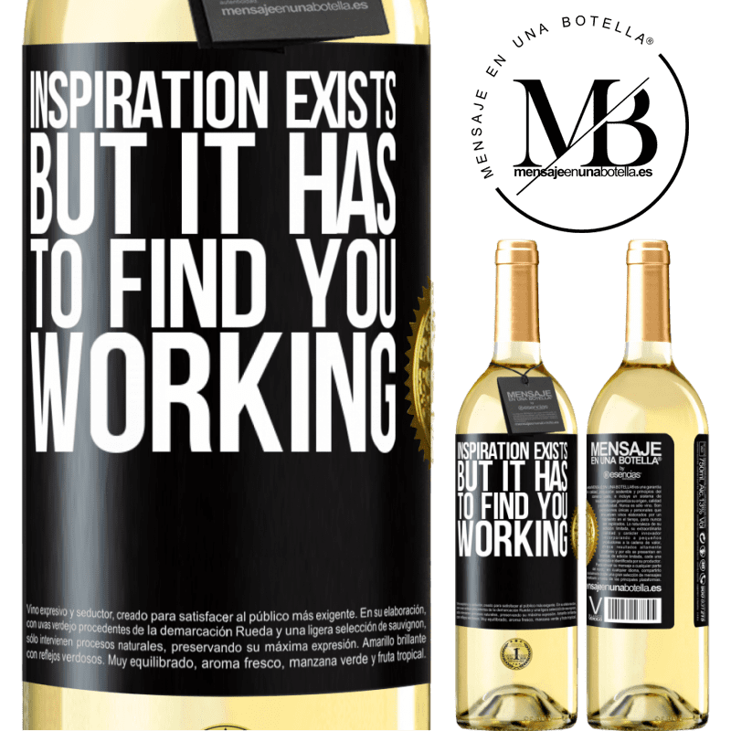 29,95 € Free Shipping | White Wine WHITE Edition Inspiration exists, but it has to find you working Black Label. Customizable label Young wine Harvest 2024 Verdejo