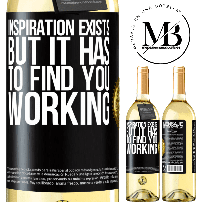 29,95 € Free Shipping | White Wine WHITE Edition Inspiration exists, but it has to find you working Black Label. Customizable label Young wine Harvest 2025 Verdejo