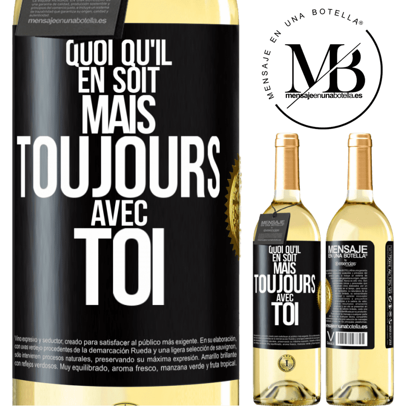 29,95 € Envoi gratuit | Vin blanc Édition WHITE Quoi qu'il en soit, mais toujours avec toi Étiquette Noire. Étiquette personnalisable Vin jeune Récolte 2024 Verdejo