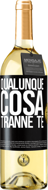 29,95 € Spedizione Gratuita | Vino bianco Edizione WHITE Qualunque cosa tranne te Etichetta Nera. Etichetta personalizzabile Vino giovane Raccogliere 2024 Verdejo