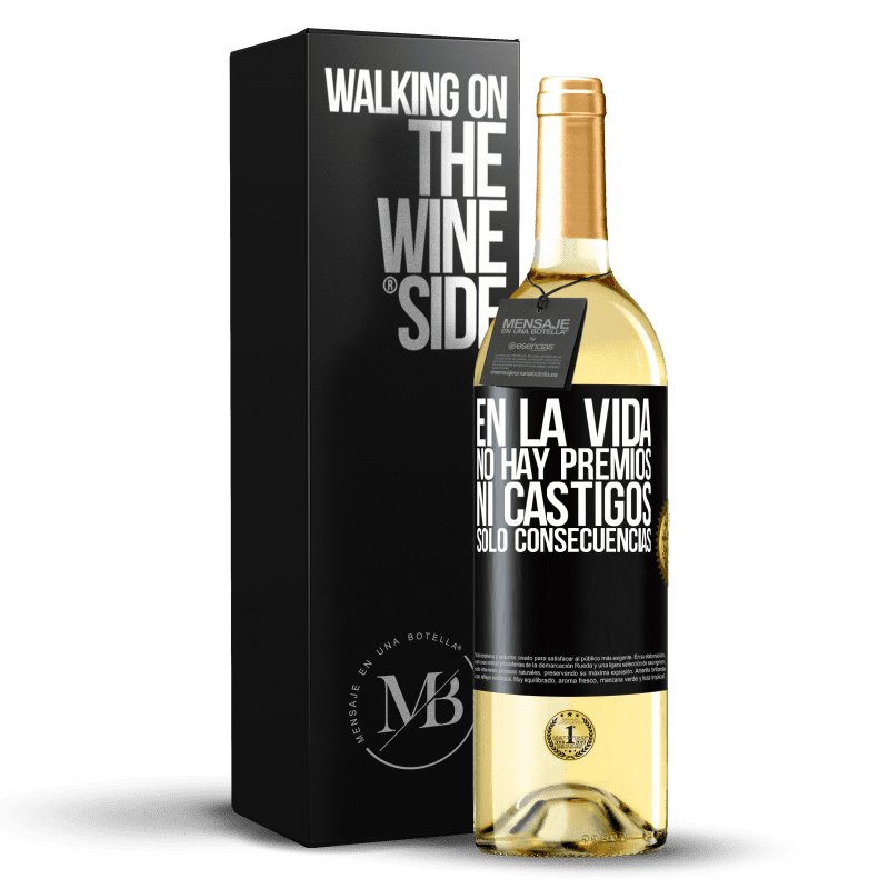 29,95 € Envoi gratuit | Vin blanc Édition WHITE Dans la vie, il n'y a pas de prix ou de punitions. Conséquences uniquement Étiquette Noire. Étiquette personnalisable Vin jeune Récolte 2022 Verdejo