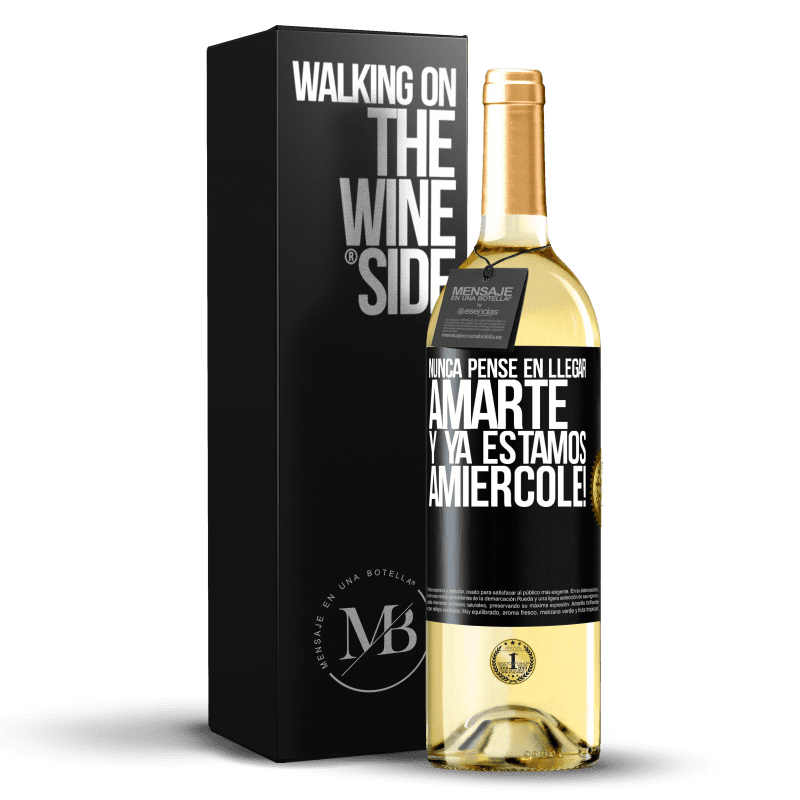 29,95 € Free Shipping | White Wine WHITE Edition I never thought of getting to love you. And we are already Amiércole! Black Label. Customizable label Young wine Harvest 2023 Verdejo