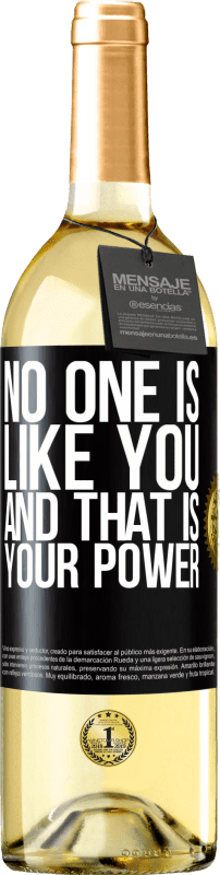 29,95 € | White Wine WHITE Edition No one is like you, and that is your power Black Label. Customizable label Young wine Harvest 2024 Verdejo