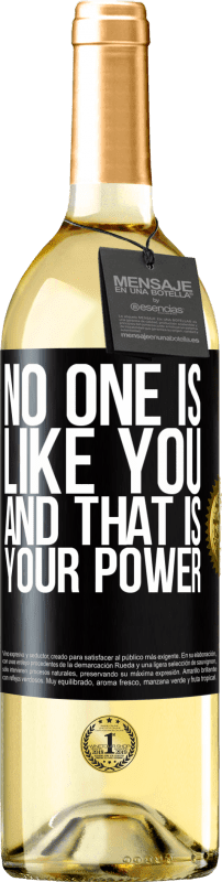 29,95 € | White Wine WHITE Edition No one is like you, and that is your power Black Label. Customizable label Young wine Harvest 2025 Verdejo