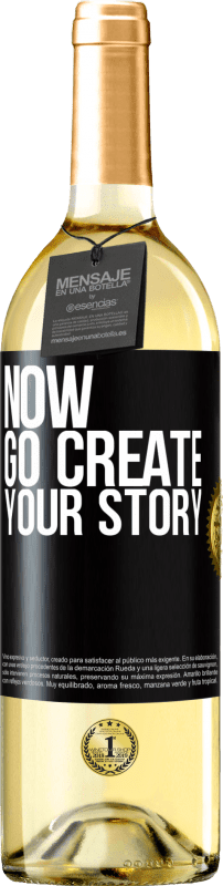 29,95 € | 白ワイン WHITEエディション Now, go create your story ブラックラベル. カスタマイズ可能なラベル 若いワイン 収穫 2025 Verdejo