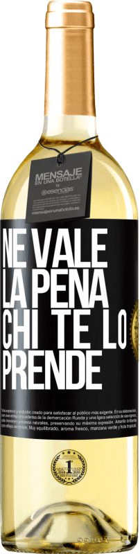 29,95 € | Vino bianco Edizione WHITE Ne vale la pena chi te lo prende Etichetta Nera. Etichetta personalizzabile Vino giovane Raccogliere 2024 Verdejo