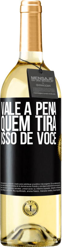 29,95 € | Vinho branco Edição WHITE Vale a pena quem tira isso de você Etiqueta Preta. Etiqueta personalizável Vinho jovem Colheita 2024 Verdejo