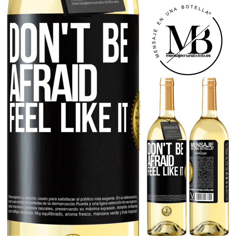 29,95 € Free Shipping | White Wine WHITE Edition Don't be afraid, feel like it Black Label. Customizable label Young wine Harvest 2023 Verdejo