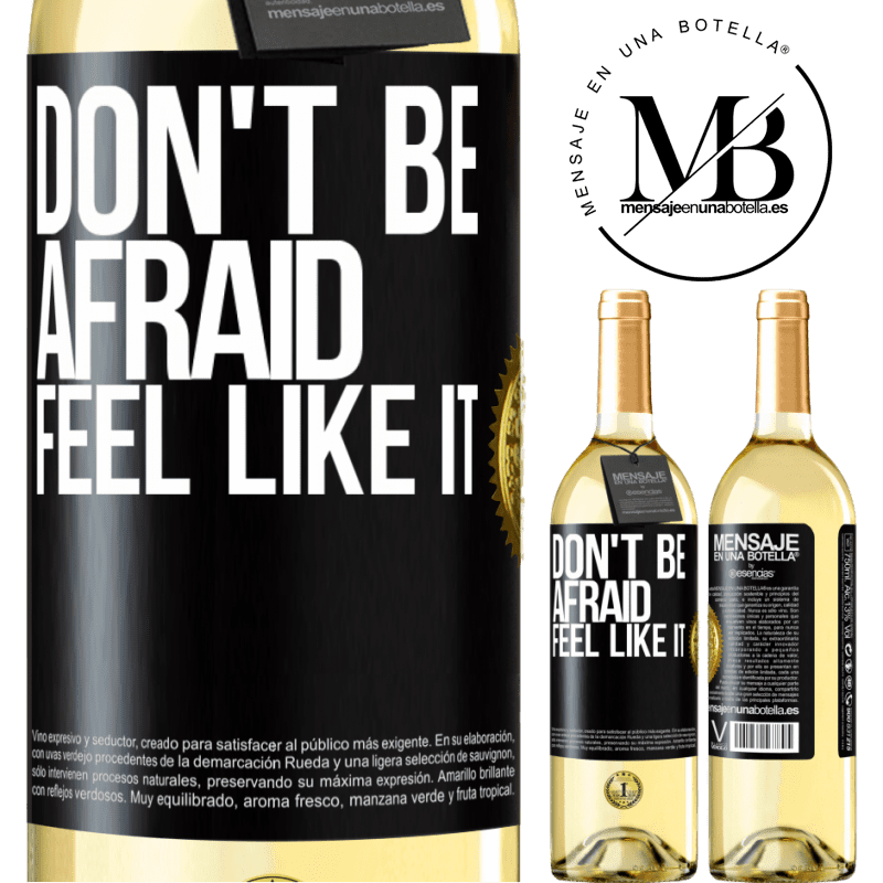 29,95 € Free Shipping | White Wine WHITE Edition Don't be afraid, feel like it Black Label. Customizable label Young wine Harvest 2025 Verdejo