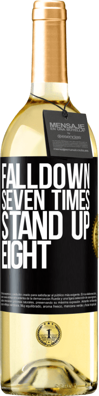 29,95 € 免费送货 | 白葡萄酒 WHITE版 Falldown seven times. Stand up eight 黑标. 可自定义的标签 青年酒 收成 2025 Verdejo
