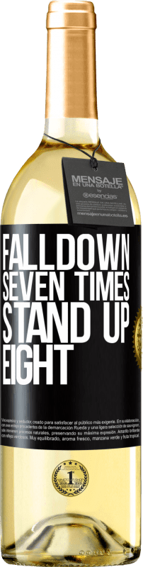 29,95 € Free Shipping | White Wine WHITE Edition Falldown seven times. Stand up eight Black Label. Customizable label Young wine Harvest 2023 Verdejo