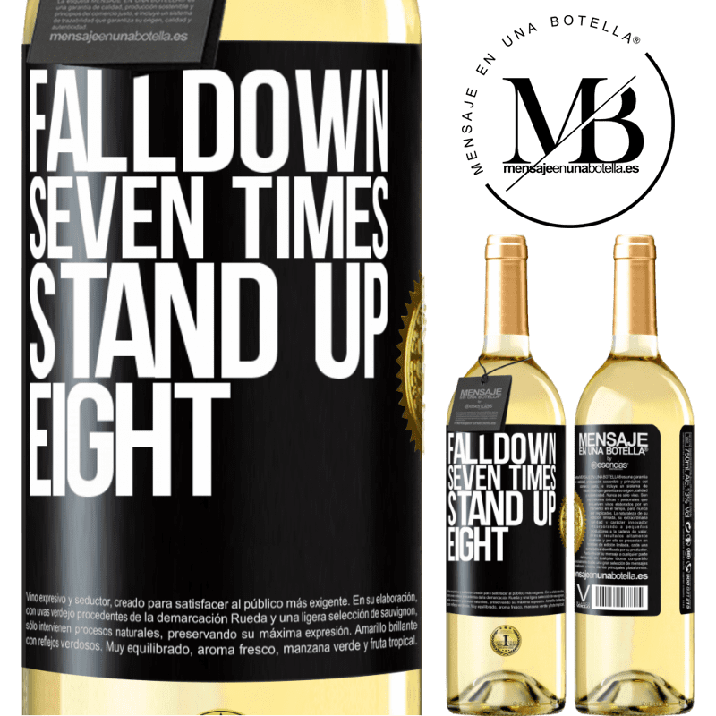 29,95 € Free Shipping | White Wine WHITE Edition Falldown seven times. Stand up eight Black Label. Customizable label Young wine Harvest 2022 Verdejo