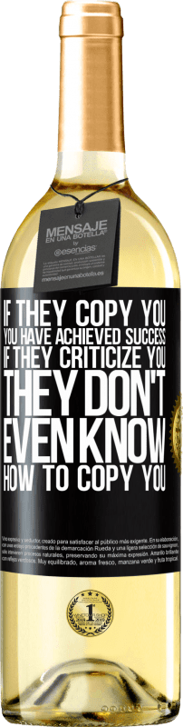 «Если они копируют вас, вы добились успеха. Если они критикуют вас, они даже не знают, как вас копировать» Издание WHITE