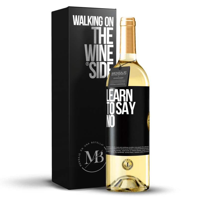 29,95 € Free Shipping | White Wine WHITE Edition Learn to say no Black Label. Customizable label Young wine Harvest 2023 Verdejo