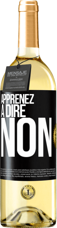 29,95 € Envoi gratuit | Vin blanc Édition WHITE Apprenez à dire non Étiquette Noire. Étiquette personnalisable Vin jeune Récolte 2023 Verdejo
