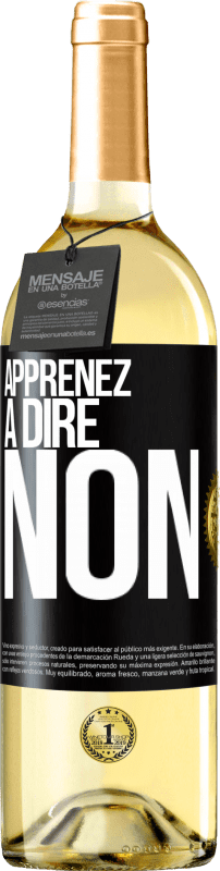 29,95 € Envoi gratuit | Vin blanc Édition WHITE Apprenez à dire non Étiquette Noire. Étiquette personnalisable Vin jeune Récolte 2025 Verdejo