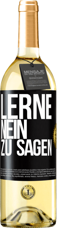 29,95 € | Weißwein WHITE Ausgabe Lerne, nein zu sagen Schwarzes Etikett. Anpassbares Etikett Junger Wein Ernte 2024 Verdejo