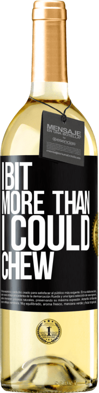 29,95 € Free Shipping | White Wine WHITE Edition I bit more than I could chew Black Label. Customizable label Young wine Harvest 2025 Verdejo