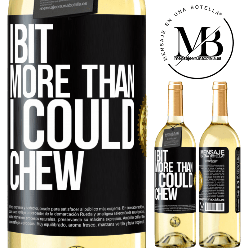 29,95 € Free Shipping | White Wine WHITE Edition I bit more than I could chew Black Label. Customizable label Young wine Harvest 2022 Verdejo