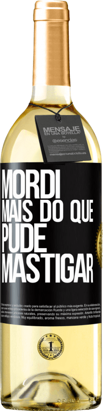 29,95 € | Vinho branco Edição WHITE Mordi mais do que pude mastigar Etiqueta Preta. Etiqueta personalizável Vinho jovem Colheita 2024 Verdejo