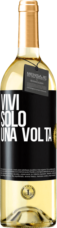 29,95 € Spedizione Gratuita | Vino bianco Edizione WHITE Vivi solo una volta Etichetta Nera. Etichetta personalizzabile Vino giovane Raccogliere 2025 Verdejo