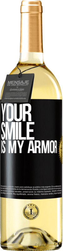 24,95 € | White Wine WHITE Edition Your smile is my armor Black Label. Customizable label Young wine Harvest 2021 Verdejo